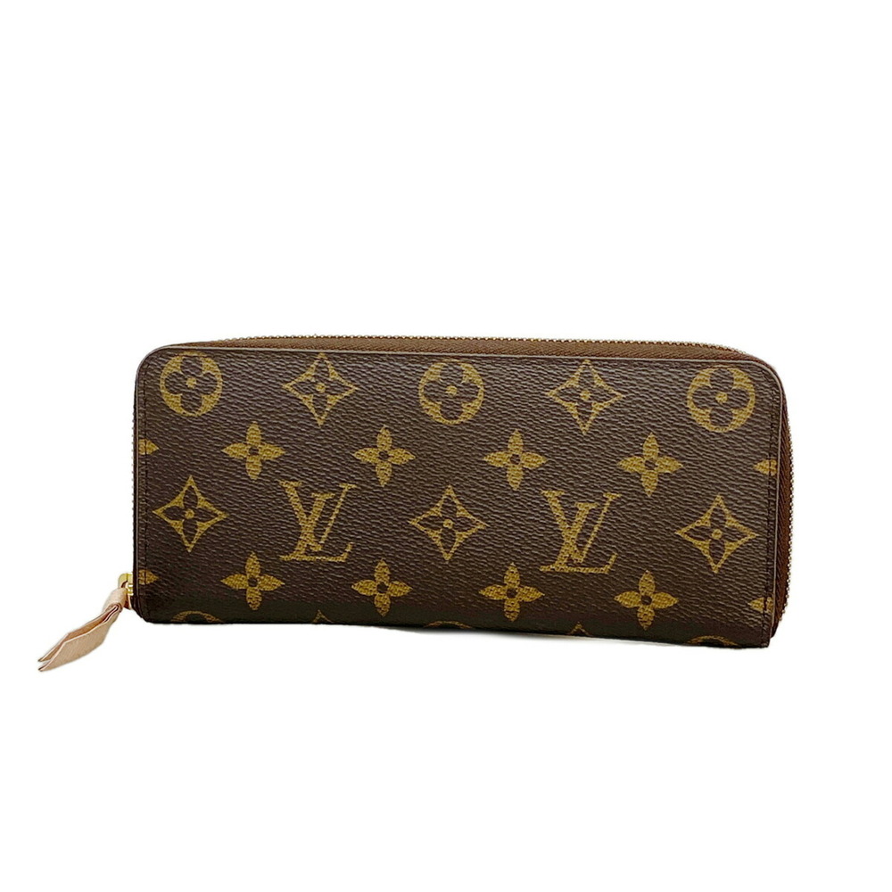 Louis Vuitton Monogram Portefeuille Clemence Long Wallet M61298 Brown Rose Ba...